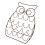 Coffee Pod Holder Owl Shaped Gold 36x28cm LargeCap 5