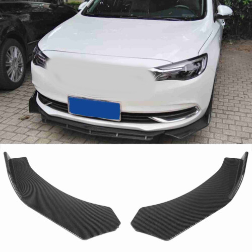 2pcs Front Bumper Lip Carbon Fiber 57x13 cm 1