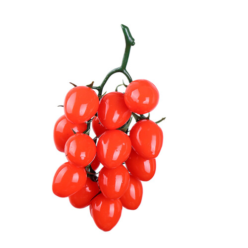 Artificial PVC Cherries Tomato Simulation Fruit for Kitchen-Red
