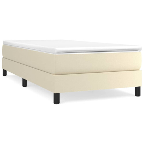 vidaXL sengestel cremefarvet 90x190 cm kunstlæder 1