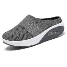 (41, DarkGray) Women'S  Air Cushion Walking Shoes  Orthopaedic Diabetic  Slip-On Sneakers yn0211