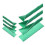 (2Pcs, Green) Polygons 3-in-1 Flat Measuring Spoon, 2 Spoons with 6 Different Sizes, Multifunction Folds Scoop Kitchen Tools 1