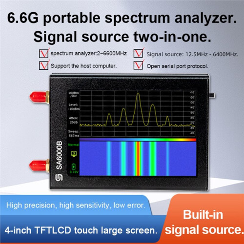 SA6000B Handheld Spectrum Analyzer Wireless Signal Detection (WiFi, , LoRa Analysis), Drone EMC Testing 1