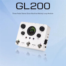 Mooer GL200 Guitar Loop Series Phrase & Drum Station com 100 Slots de Memória e e/S MIDI TRS Dupla para Múltiplos Dispositivos