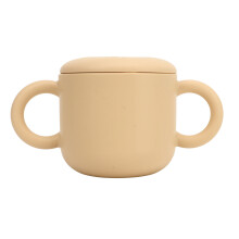 Baby Silicone Snack Cup - 15x8x7 cm, 350ml Beige