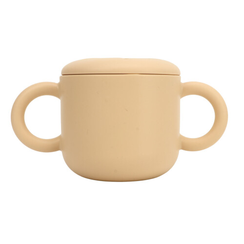 Silicone Snack Cup 350ml, 15x8x7cm Beige
