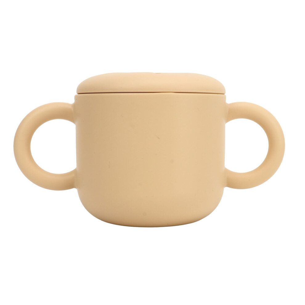 Baby Silicone Snack Cup - 15x8x7 cm, 350ml Beige