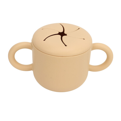 Silicone Snack Cup 350ml, 15x8x7cm Beige 1