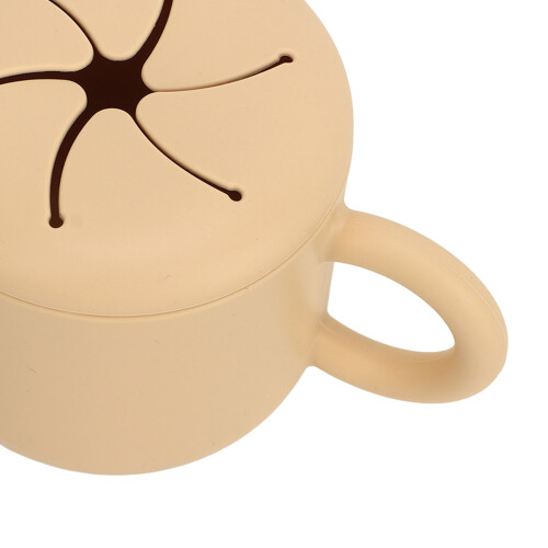 Baby-Silikonbecher 350 ml tragbar Beige 2