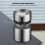 Car Ashtray L Stainless Steel Windproof Lid Silver 6