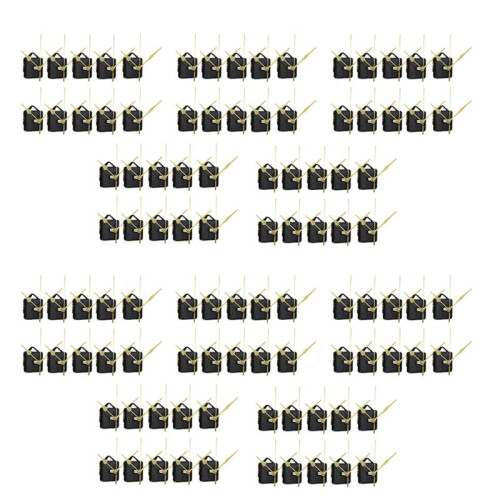 100Pcs DIY Silent Movement Spindle Hands Wall Quartz Clock Movement Mechanism Repair Tools Part Clock Kit