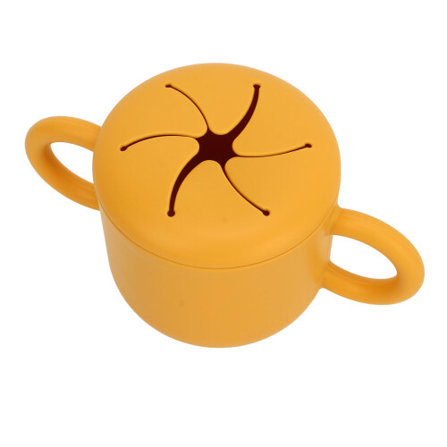 Silicone Snack Cup 350ml 15x8x7cm Ginger 1