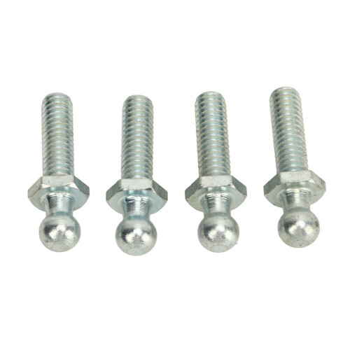 4Pcs 10mm Ball Studs 5/16-18 Threaded Silver 1