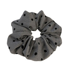 Practical Bows Dot Hair Tie High Elasticity Fabric-Gray love