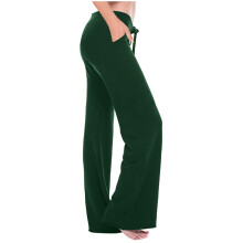 Women's Cargo Pants High Waist Fashion Flared Elastic-Green XL