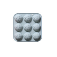 Silicone Football Mold with 9 Cavity Sports Soccer Theme-Blue