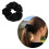 Strong Elastic Hair Scrunchie Bows and Dot Design-Black bow tie 3
