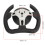 Racing 280mm D Shaped Steering Wheel Black 3