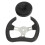 280mm Black D-Shaped Steering Wheel for Go Karts 3
