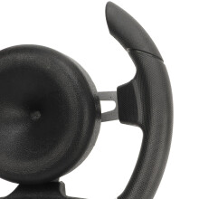 Racing 280mm D Shaped Steering Wheel Black