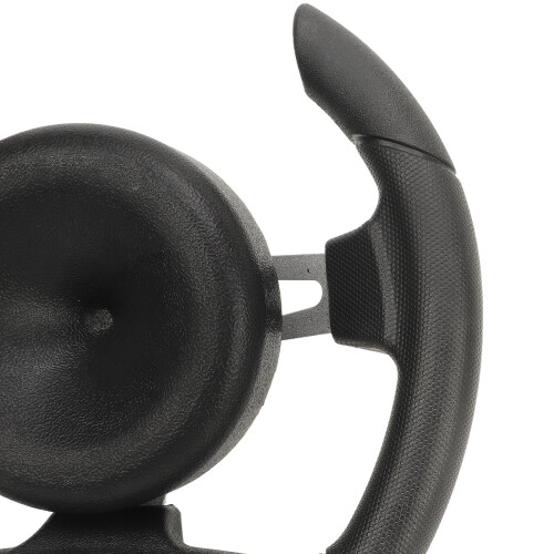 Racing 280mm D Shaped Steering Wheel Black