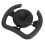 Racing 280mm D Shaped Steering Wheel Black 12
