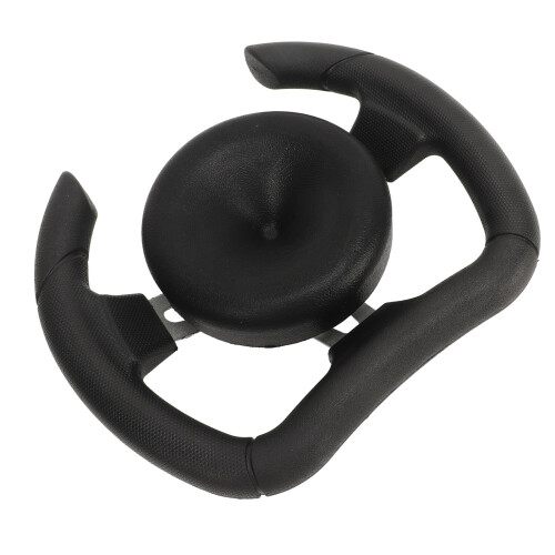 Racing 280mm D Shaped Steering Wheel Black 1