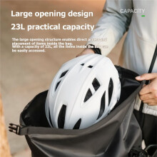 ROCKBROS Bike Panniers Bag Waterproof Rear Rack Bag 23L Trunk Bag Travel Cycling Bag Bicycle Accessory White