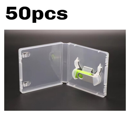 50pcs USB Flash Drive Boxes Protector Transparent Clear Storage Case Dustproof USB Stick Packaging for Memory Drives 2