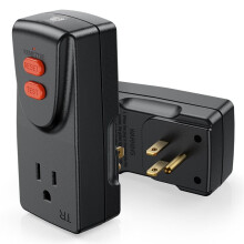 GFCI Adapter 15A 3 Prongs Grounded, Portable Plug-in Ground Fault Circuit Interrupter to Protect Electric US Plug