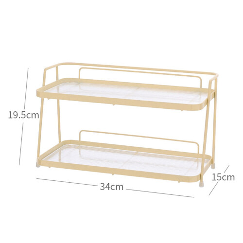 2-Tier Bath Organizer Cream-Yellow 7.7x13.4x5.9in 1