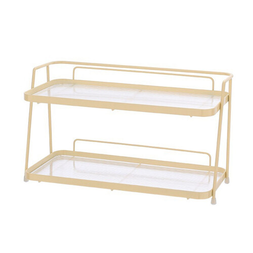 2-Tier Bath Organizer Cream-Yellow 7.7x13.4x5.9in 2