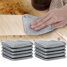 10 Pack Wire Dishwashing Rags, NonScratch Reusable Dishcloths for Kitchen Sinks Pots and Pans