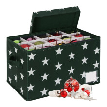 Caixa organizadora para enfeites de Natal, comporta 30 enfeites.