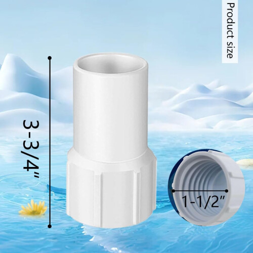 4 Pack 1.5 Inch Pool Vacuum Hose Cuff Replacement, Durable ABS Fitting with LeakResistant PushFit Connection 1