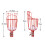 Fruit Picker Basket Red, 25x2x15cm 350g, 3cm Pipe 2
