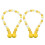Wooden Beaded Magnetic Curtain Tiebacks Drape Tie Backs-Yellow 1