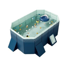 Rectangular Above Ground Pool 1.85m, Easy Setup Collapsible Design for Backyard Outdoor Use