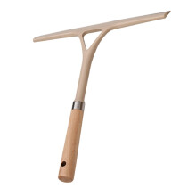 Window Cleaning Wiper with Ergonomic Beech Wood Handle, Glass Squeegee for Home and Car, Streak‑