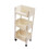 PP Movable Vertical Shelf 3-Tier Cart with Wheels 1