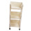 PP Movable Vertical Shelf 3-Tier Cart with Wheels 14