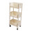 PP Movable Vertical Shelf 3-Tier Cart with Wheels 16