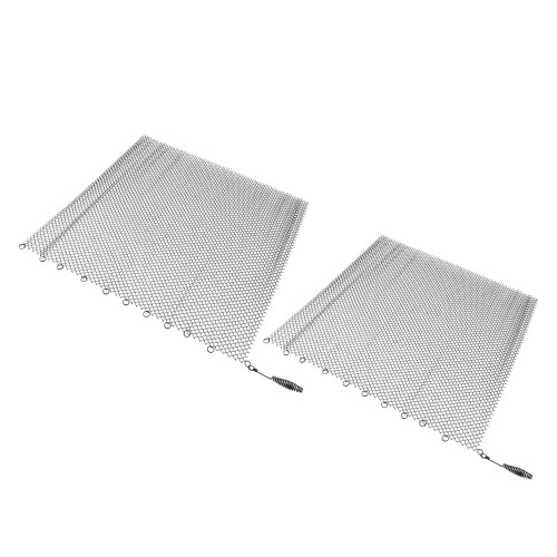 2-Panel Fireplace Mesh Curtain 24x22in Black 1