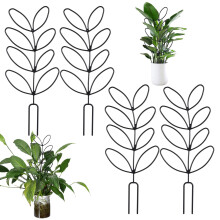 4 Pack 12 inch Plastic Plant Trellis for Indoor Potted Plants, Mini Climbing Support for Pothos and Hoya, Reusable Upright Growth Design