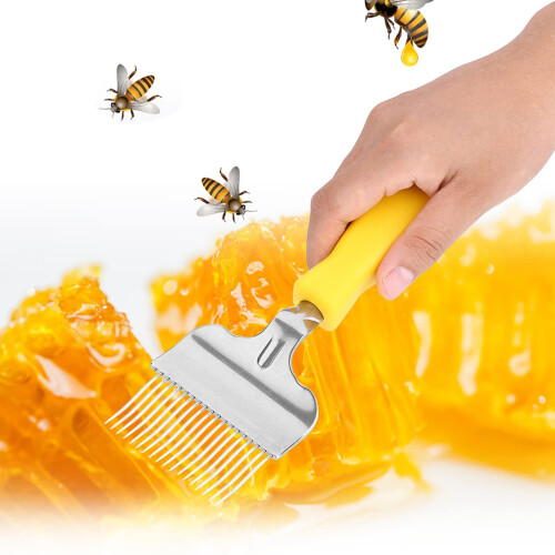 Stainless Steel Honey Uncapping Fork for Beekeeping Tools, Fast Uncapping Efficiency and Easy‑Clean Design 1