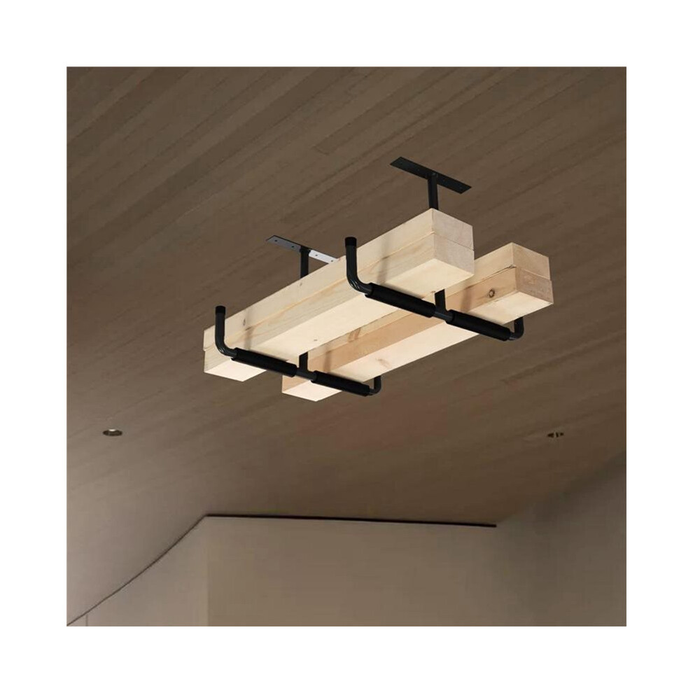 2 Set T-Shaped Overhead Garage Storage Rack Heavy Duty Ceiling Shelf Organizer For Garage Garden Shovel Rake Organizer 4713349812611