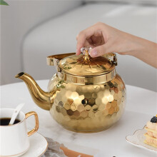 Luxury Stainless Steel Teapot - 2L Elegant Tea Kettle for Home and Camping Silver