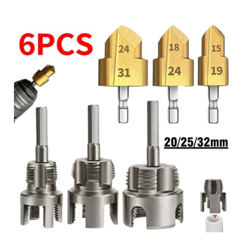 PPR Pipe Threading and Reaming Tool Kit - Professional Threader for Plumbing, Electric Drill Style Threading Tool 1