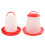 Chick Feeder and Waterer Set, Lightweight Hangable Poultry Feeder and Drinker Kit for Backyard Brooder 1