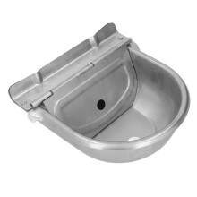 Stainless Steel Automatic Water Feeder for Livestock, Cow Drinking Bowl with Float Valve and Splash Guard